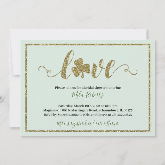 St. Patrick's Day Lucky in Love Vrijgezellenfeest Kaart (Voorkant)