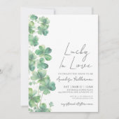 St. Patrick's Day Lucky In Love Vrijgezellenfeest Kaart (Voorkant)