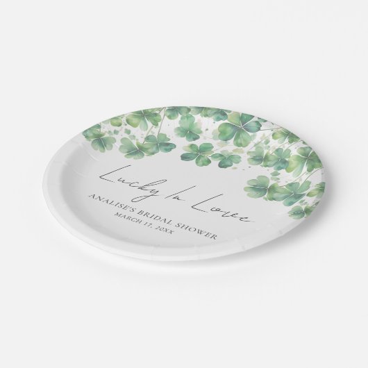 St. Patrick's Day Lucky In Love Vrijgezellenfeest Papieren Bordje (Gekanteld)