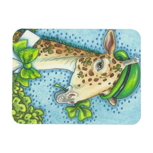 St. Patrick's Day LUCKY IRISH GIRAFFE MAGNET Magneet (Horizontaal)