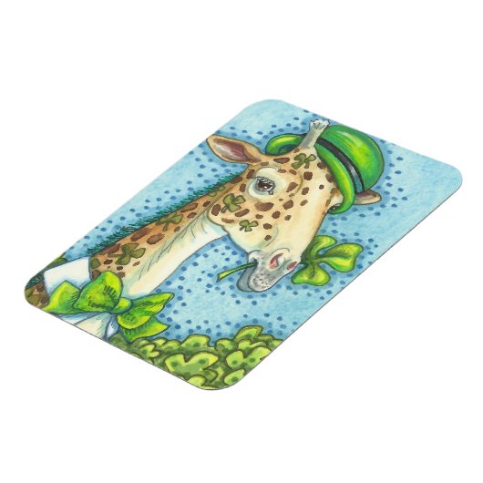St. Patrick's Day LUCKY IRISH GIRAFFE MAGNET Magneet (Linkerzijde)