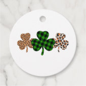 St Patricks Day Lucky Irish Green Plaid Shamrock Bedankjes Labels (Voorkant)