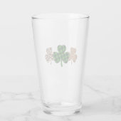 St Patricks Day Lucky Irish Green Plaid Shamrock Glas (Achterkant)