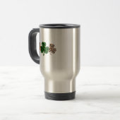St Patricks Day Lucky Irish Green Plaid Shamrock Reisbeker (Voorkant links)
