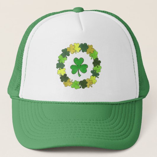 St. Patrick's Day Lucky Irish Green Shamrock Trucker Pet (Voorkant)