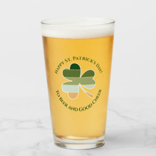 St. Patrick's Day Lucky Irish Shamrock Retro Glas