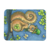 St. Patrick's Day LUCKY IRISH SQUIRREL MAGNET Magneet (Horizontaal)