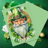 St Patrick's Day Lucky Leprechaun Gnome Groet Feestdagen Kaart