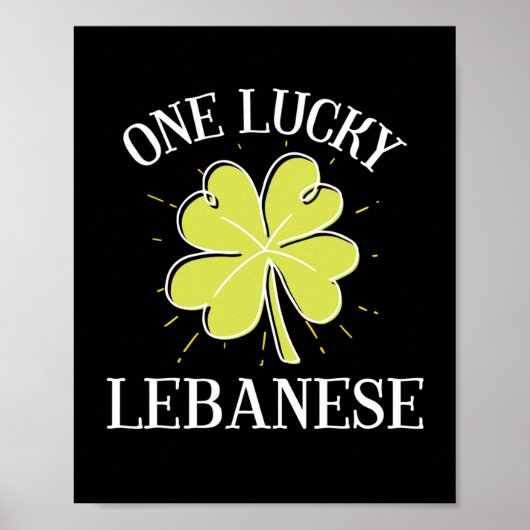 St Patricks Day Lucky Libanese Gift Poster (Voorkant)