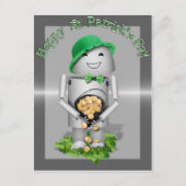 St. Patrick's Day Lucky Lil' Robo-x9 Briefkaart (Voorkant)