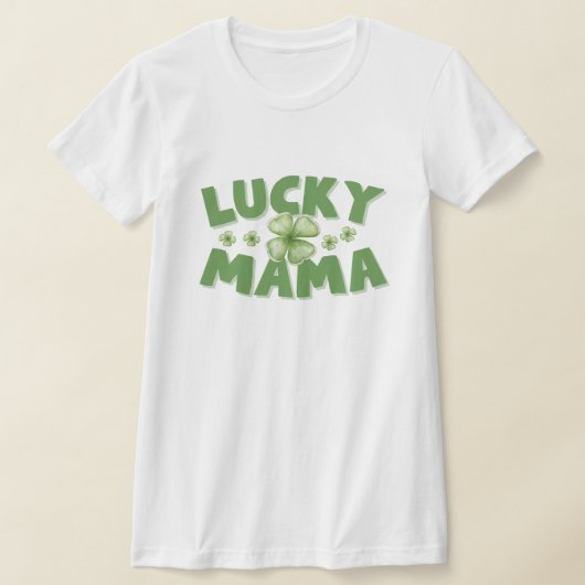St. Patricks Day Lucky Mama 4 Leaf Clover Shirt (Laagn)