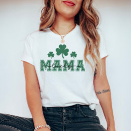 St. Patrick's Day Lucky Mama met groene klavers T-shirt