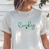 St. Patrick's Day Lucky Minimalist & Elegant T-shirt