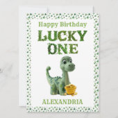 St Patrick's Day Lucky One Dinosaur Kaart (Voorkant)