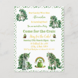 St Patricks Day Lucky One Eenhoorn Uitnodiging