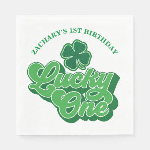 St. Patrick's Day Lucky One Verjaardag Papieren Se Servet