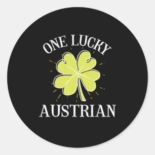 St Patricks Day Lucky Oostenrijkse coach Ronde Sticker