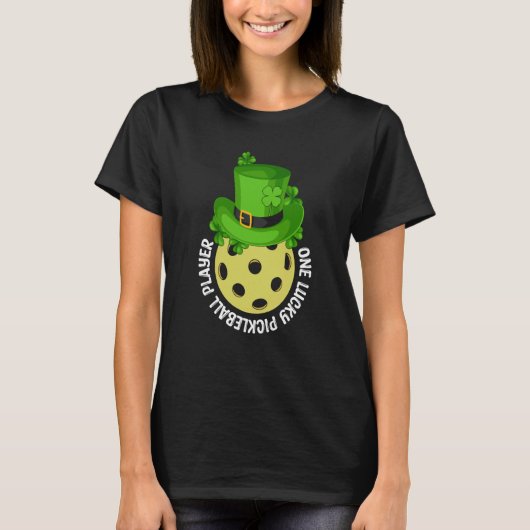 St Patrick's Day Lucky Pickleball Player T-shirt (Voorkant)