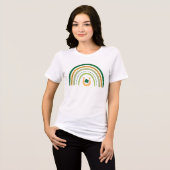 St. Patrick's Day Lucky Rainbow en Hoefijzer Tri-Blend Shirt (Voorkant volledig)