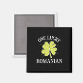 St Patricks Day Lucky Roemeens cadeau Magneet (Voorkant / Achterkant)