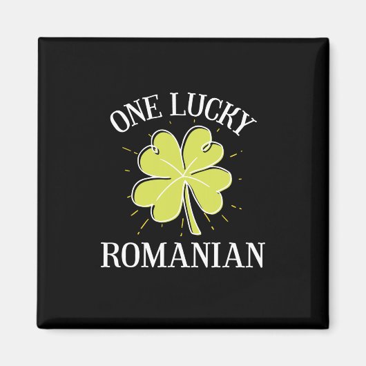 St Patricks Day Lucky Roemeens cadeau Magneet (Voorkant)