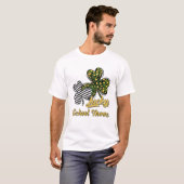 St Patrick's Day Lucky School Nurse Clover Shamroc T-shirt (Voorkant volledig)