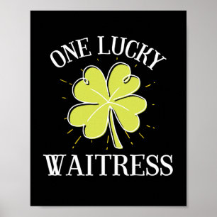 St Patricks Day Lucky serveerster cadeau Poster