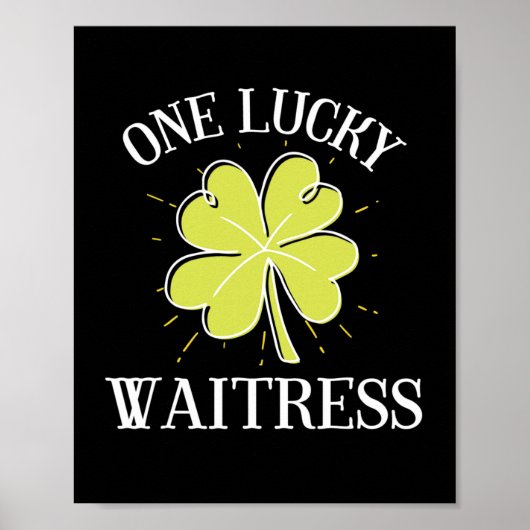 St Patricks Day Lucky serveerster cadeau Poster (Voorkant)