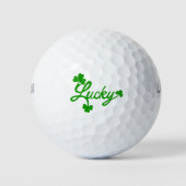 St. Patricks Day Lucky Shamrock Green Clover Leaf Golfballen (Voorkant)