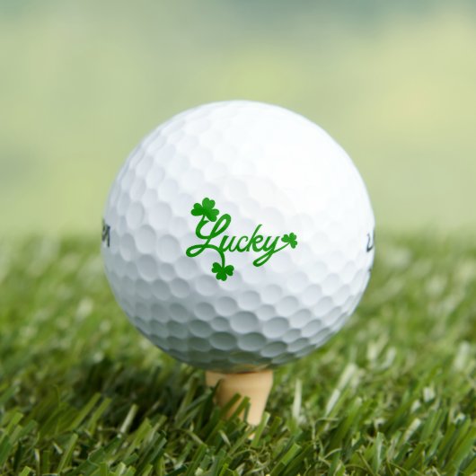 St. Patricks Day Lucky Shamrock Green Clover Leaf Golfballen (Insitu Shirt)