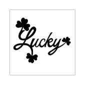 St. Patricks Day Lucky Shamrock Green Clover Leaf Rubberstempel (Afrduk)