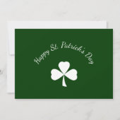 St. Patrick's Day Lucky Shamrock Green Holiday Kaart (Voorkant)