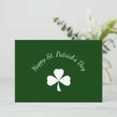St. Patrick's Day Lucky Shamrock Green Holiday Kaart (Staand voorkant)