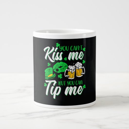 St. Patrick's Day Lucky Shamrock  Grote Koffiekop (Voorkant)