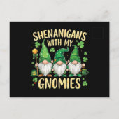 St Patrick's Day Lucky Shamrock Kabouter  Aankondigingskaart (Achterkant)