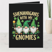 St. Patrick's Day Lucky Shamrock Kabouter Bedankkaart (Voorkant)