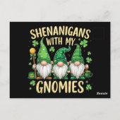 St. Patrick's Day Lucky Shamrock Kabouter Briefkaart (Achterkant)