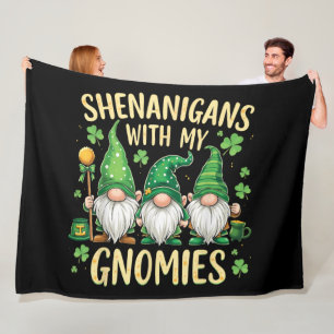 St Patrick's Day Lucky Shamrock Kabouter Fleece Deken