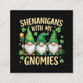 St. Patrick's Day Lucky Shamrock Kabouter Informatiekaartje (Achterkant)