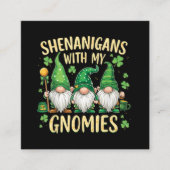 St. Patrick's Day Lucky Shamrock Kabouter Informatiekaartje (Voorkant)