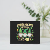 St. Patrick's Day Lucky Shamrock Kabouter Kaart (Staand voorkant)