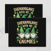 St. Patrick's Day Lucky Shamrock Kabouter Kaart (Voorkant / Achterkant)