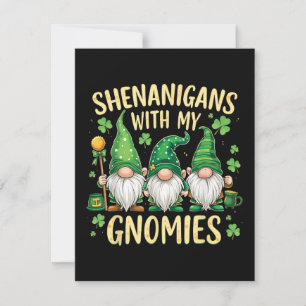 St. Patrick's Day Lucky Shamrock Kabouter  Kaart