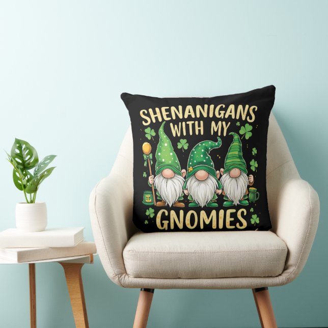St Patrick's Day Lucky Shamrock Kabouter Kussen (Stoel)