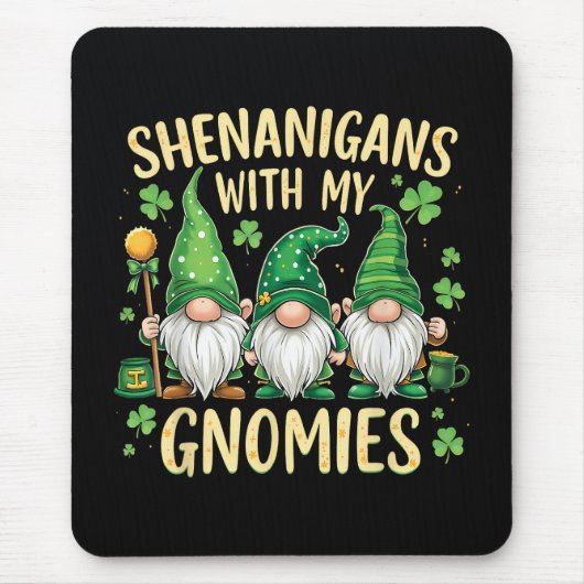 St Patrick's Day Lucky Shamrock Kabouter Muismat (Voorkant)