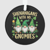 St Patrick's Day Lucky Shamrock Kabouter  Ornament (achterkant)