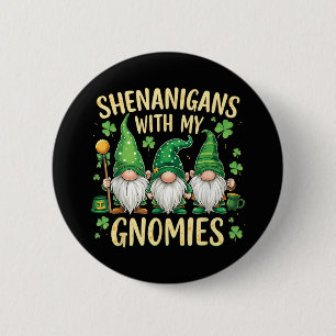 St Patrick's Day Lucky Shamrock Kabouter Ronde Button 5,7 Cm
