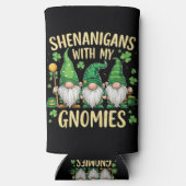 St. Patrick's Day Lucky Shamrock Kabouter Seltzer Blikjeskoeler (Achterkant)