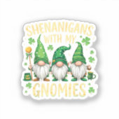 St Patrick's Day Lucky Shamrock Kabouter  Sticker (Voorkant)