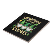 St. Patrick's Day Lucky Shamrock Kabouter Tegeltje (Zijkant)